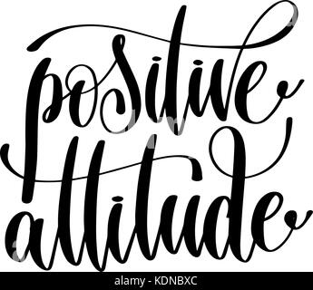 Attitude positive part lettrage inscription écrite Illustration de Vecteur