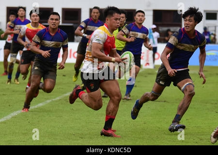 Colombo, Sri Lanka. 14Th oct, 2017. L'Asie 2017 de rugby à 7 à race course ground le 14 octobre 2017 à Colombo, Sri Lanka. musthaq thasleem : crédit/pacific press/Alamy live news Banque D'Images