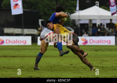 Colombo, Sri Lanka. 14Th oct, 2017. L'Asie 2017 de rugby à 7 à race course ground le 14 octobre 2017 à Colombo, Sri Lanka. musthaq thasleem : crédit/pacific press/Alamy live news Banque D'Images