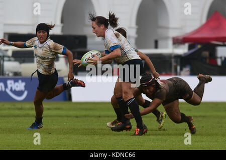 Colombo, Sri Lanka. 14Th oct, 2017. L'Asie 2017 de rugby à 7 à race course ground le 14 octobre 2017 à Colombo, Sri Lanka. musthaq thasleem : crédit/pacific press/Alamy live news Banque D'Images