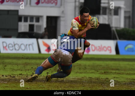 Colombo, Sri Lanka. 14Th oct, 2017. L'Asie 2017 de rugby à 7 à race course ground le 14 octobre 2017 à Colombo, Sri Lanka. musthaq thasleem : crédit/pacific press/Alamy live news Banque D'Images