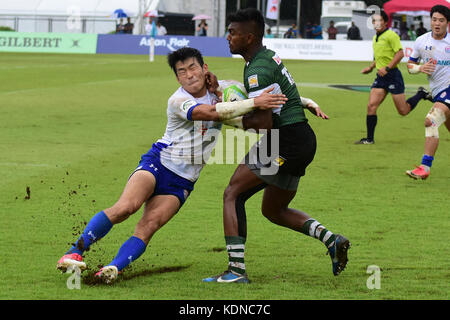 Colombo, Sri Lanka. 14Th oct, 2017. L'Asie 2017 de rugby à 7 à race course ground le 14 octobre 2017 à Colombo, Sri Lanka. musthaq thasleem : crédit/pacific press/Alamy live news Banque D'Images