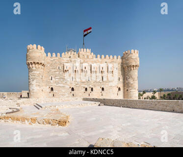 Fort de Kait Bey à Alexandrie, Egypte Banque D'Images