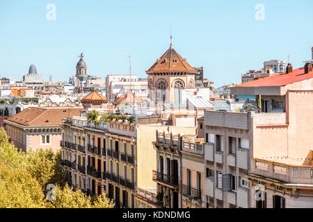 Vue sur la ville de Barcelone Banque D'Images