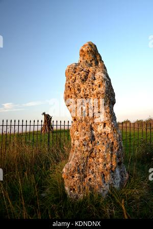 Le roi Pierre, rollright stones dans les Cotswolds, Royaume-Uni Banque D'Images