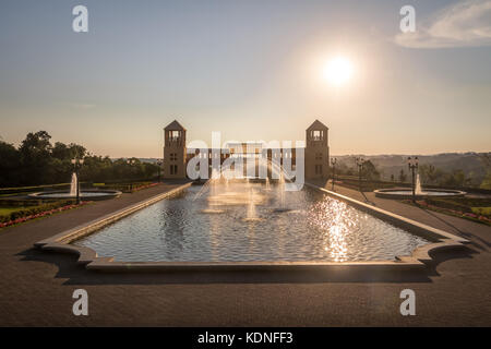 Fontaine et vue sur parc tangua - Curitiba, Parana, Brésil Banque D'Images