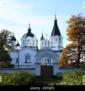 Skete de tous les saints, sur l'île de Valaam. De photo. De belles églises. Monastère de tous les Saints. La Carélie, Russie. Banque D'Images