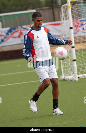 La paralysie cérébrale paralympique d'entraînement de l'équipe de football Banque D'Images