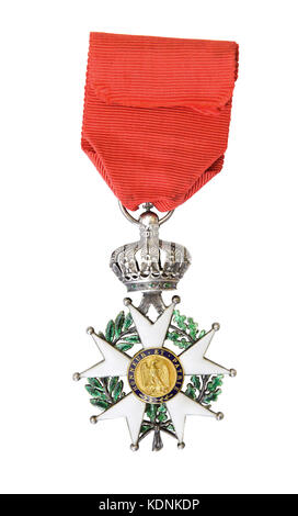 Ordre d'honneur pendant la période du second Empire (1852-70 гг., argent, or, émail). La plus haute distinction de France. Il a été créé par Napoléon Bonap Banque D'Images