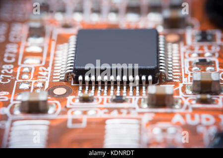 Close up image : carte mère du circuit électrique de l'ordinateur Banque D'Images
