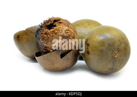 Lo han guo, moine ou bouddha fruits, un ingrédient commun ou de la nourriture dans la médecine traditionnelle chinoise fiche Banque D'Images