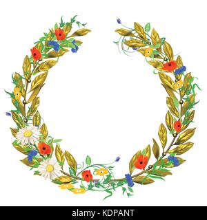 Couronne de laurier isolated on white Illustration de Vecteur