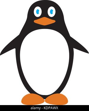 Vector illustration d'un drôle de pingouin isolé sur fond blanc Illustration de Vecteur