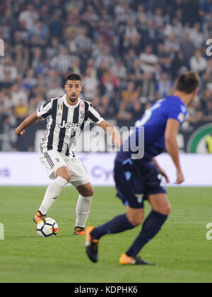 Turin, Italie. 14 octobre, 2017 14 octobre, 2017. à Turin - allianz stadium match de football Juventus f.c. vs s.s. lazio en photo : sami khedira crédit : Cronos/Alamy live news Banque D'Images