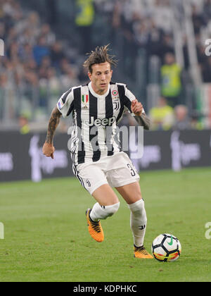 Turin, Italie. 14 octobre, 2017 14 octobre, 2017. à Turin - allianz stadium match de football Juventus f.c. vs s.s. lazio en photo : Federico bernardeschi crédit : Cronos/Alamy live news Banque D'Images