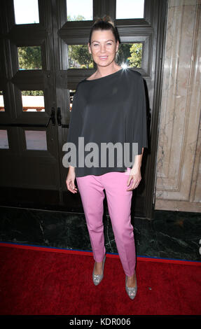 Beverly Hills, Californie, États-Unis. 15 octobre 2017. Ellen Pompeo, dimanche matin De "Turn Me Loose" au Wallis Annenberg Center for the Performing Arts à Beverly Hills, Californie, le 15 octobre 2017. Crédit: Faye Sadou/Media Punch/Alay Live News Banque D'Images