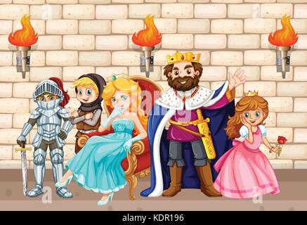 King et autres personnages de conte illustration Illustration de Vecteur