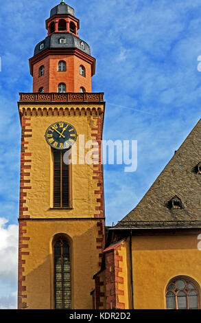 L'église St Catherine. -la plus grande église luthérienne de Frankfurt am Main, dédié à la saint des premiers chrétiens martyrisés, Catherine d'Alexandrie Banque D'Images