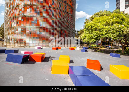 La tour Agbar à Barcelone Banque D'Images
