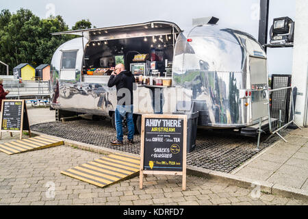 Il n'y Ahoy' Airstream Trailer alimentaire à la roue de Falkirk, Stirlingshire, Scotland Banque D'Images