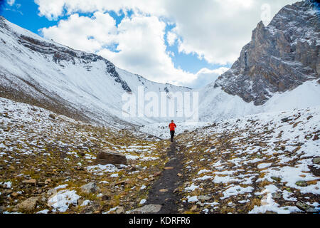 La randonnée dans la région près de cirque pocaterra col Highwood à Kananaskis, Alberta, Canada. Banque D'Images