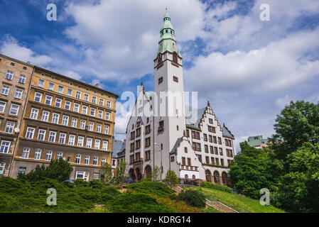 Bâtiment principal de l'Université médicale de Pomeranian (Polonais - Pomorski Uniwersytet Medyczny) dans la ville de Szczecin, Ouest Pomeranian Voivodeship en Pologne Banque D'Images