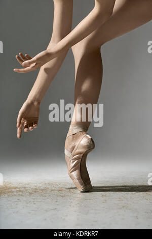 Ballerine posing in studio Banque D'Images