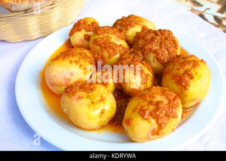 Papas arrugadas Tapas, Las Palmas de Gran Canaria, Gran Canaria, Îles Canaries, Espagne, l'océan Atlantique, l'Europe Banque D'Images