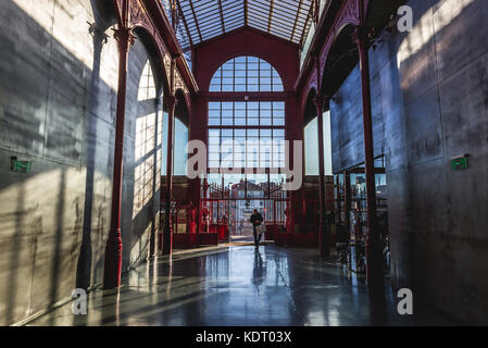 Intérieur du Hard Club (anciennement Mercado Ferreira Borges place du marché) à Porto sur la péninsule ibérique, deuxième plus grande ville du Portugal Banque D'Images