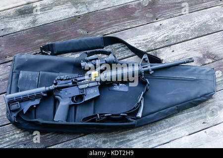 Smith & Wesson M&P15 Fusil à Galati Sac Fusil Banque D'Images