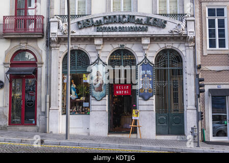 Casa do Coracao de Jesus Artigos Religiosos (Maison du coeur de Jésus articles religieux) boutique sur Rua de Mouzinho da Silveira rue, Porto, Portugal Banque D'Images