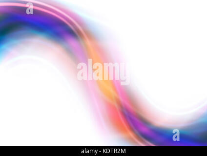 - Trouble de l'arc-en-ciel couvert d'onde transparente blanche rayures bleues sur fond blanc Banque D'Images