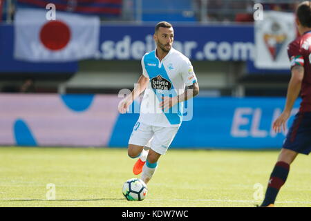 Eibar, Espagne. 15th octobre 2017. Guilherme (Deportivo) football : Espagnol 'la Liga Santander' match entre SD Eibar 0-0 RC Deportivo à l'Estadio Municipal d'Ipurua à Eibar, Espagne . Crédit: Mutsu Kawamori/AFLO/Alay Live News Banque D'Images