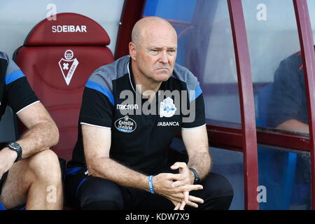 Eibar, Espagne. 15 octobre 2017. Pepe Mel (Deportivo) Football/Football : Espagnol 'la Liga Santander' match entre SD Eibar 0-0 RC Deportivo à l'Estadio Municipal de Ipurua à Eibar, Espagne . Crédit : Mutsu Kawamori/AFLO/Alamy Live News Banque D'Images