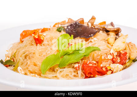 Sauté de nouilles de verre Banque D'Images