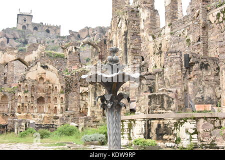 Fort Golconda, Hyderabad, Inde Banque D'Images