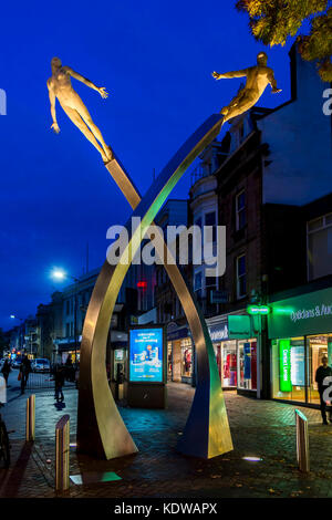 Statue découverte à Abington st, Northampton. Banque D'Images