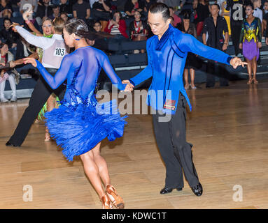 L'ballroom dancers au championnat international, Brentwood Banque D'Images