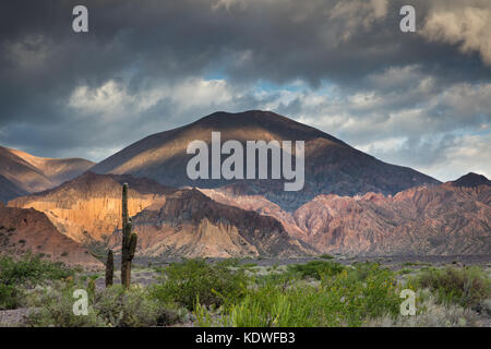 L'aube sur les collines de la Quebrada de Humahuacha nr Maimara, Province de Jujuy, Argentine Banque D'Images