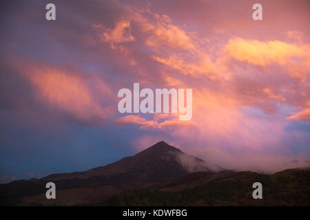 Twilight sur station house, Loch Rannoch, Perthshire, Écosse, Royaume-Uni Banque D'Images