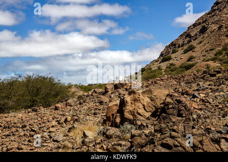 Vue du paysage désertique de l'île du Cap Vert en été Banque D'Images