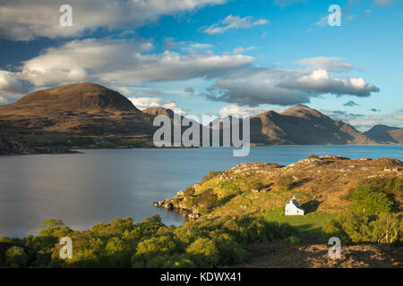 Mauvais Callda Liatach Beinn Alligin et avec, Wester Ross, Scotland, UK Banque D'Images