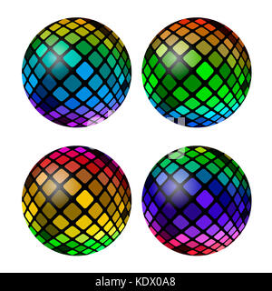 Mosaïque de couleur ball set Banque D'Images