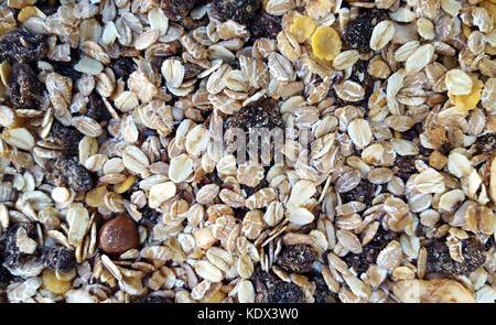 Arrière-plan de muesli aux fruits secs Banque D'Images