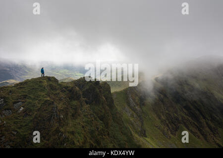 La randonnée sur la crête de nantlle Banque D'Images