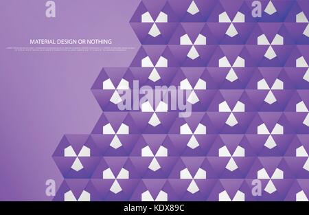 Résumé contexte moderne, avec du papier d'abeilles sur fond violet. vector illustration 3d géométrique origami moderne design de bannières. Illustration de Vecteur