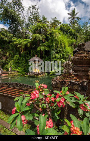 Temple de l'île, à la sainte springs à pura gunung kawi sebatu, temple tegalalang près de Ubud, Bali, Indonésie Banque D'Images