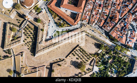 Bastian Fort, remparts, Château de Elvas, Portugal Banque D'Images