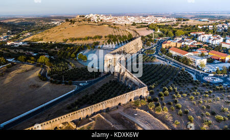 L'aqueduc d'Amoreira, Elvas, Alentejo, Portugal Banque D'Images