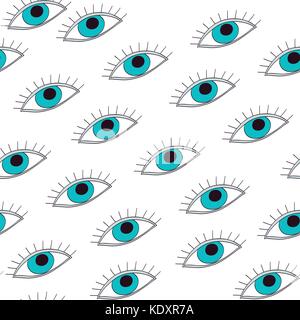 Modèle transparent avec les yeux Illustration de Vecteur